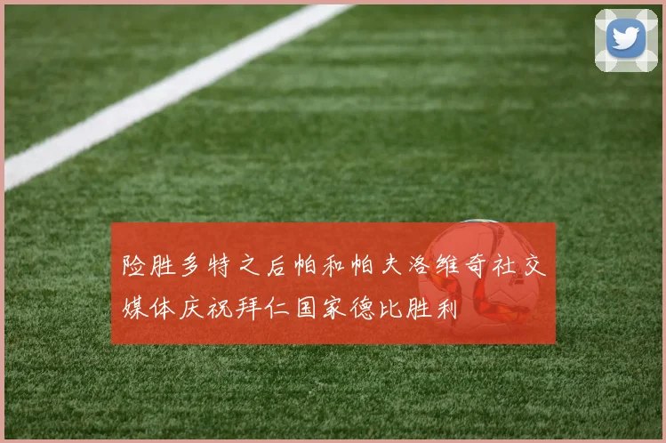 险胜多特之后帕和帕夫洛维奇社交媒体庆祝拜仁国家德比胜利